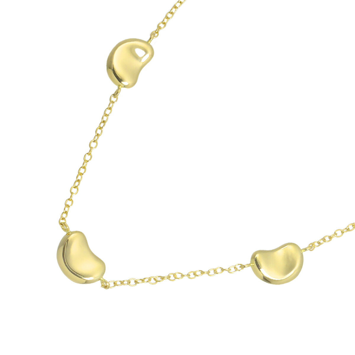 Bean 3P Necklace 18K Yellow Gold 750