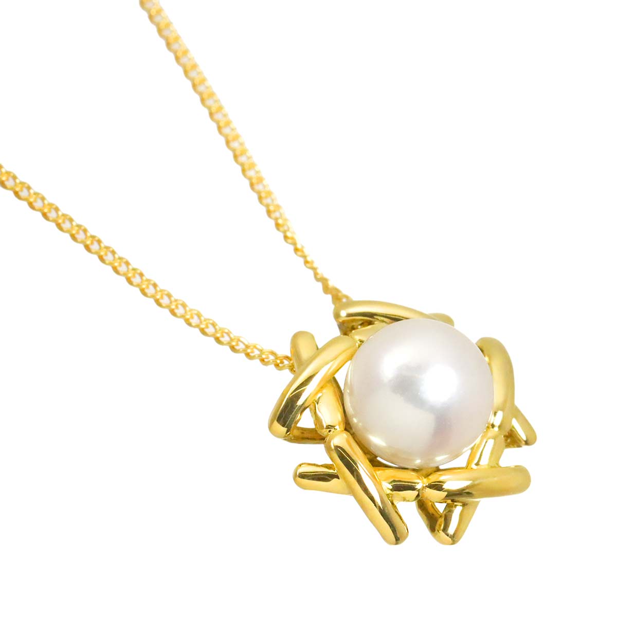 Kiss Akoya pearl 6.8mm Necklace 18K YG 750