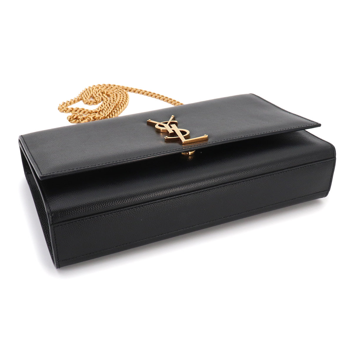 Kate Medium Chain Shoulder Bag Leather Black 364021