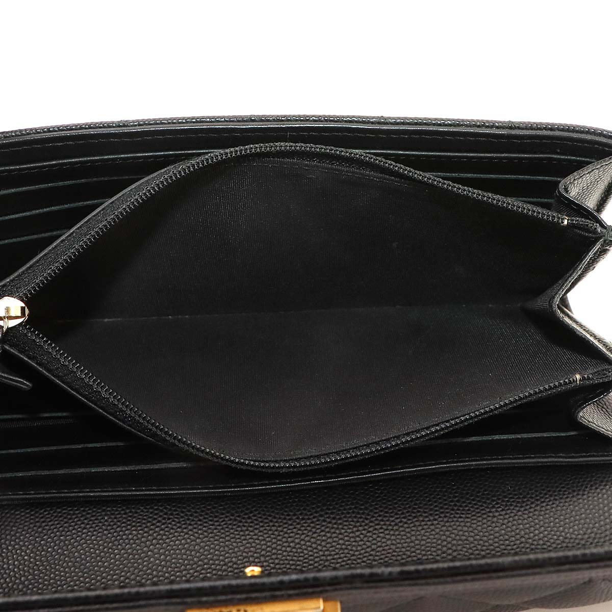 Boy chanel Matelasse Long Wallet Leather Black A80286