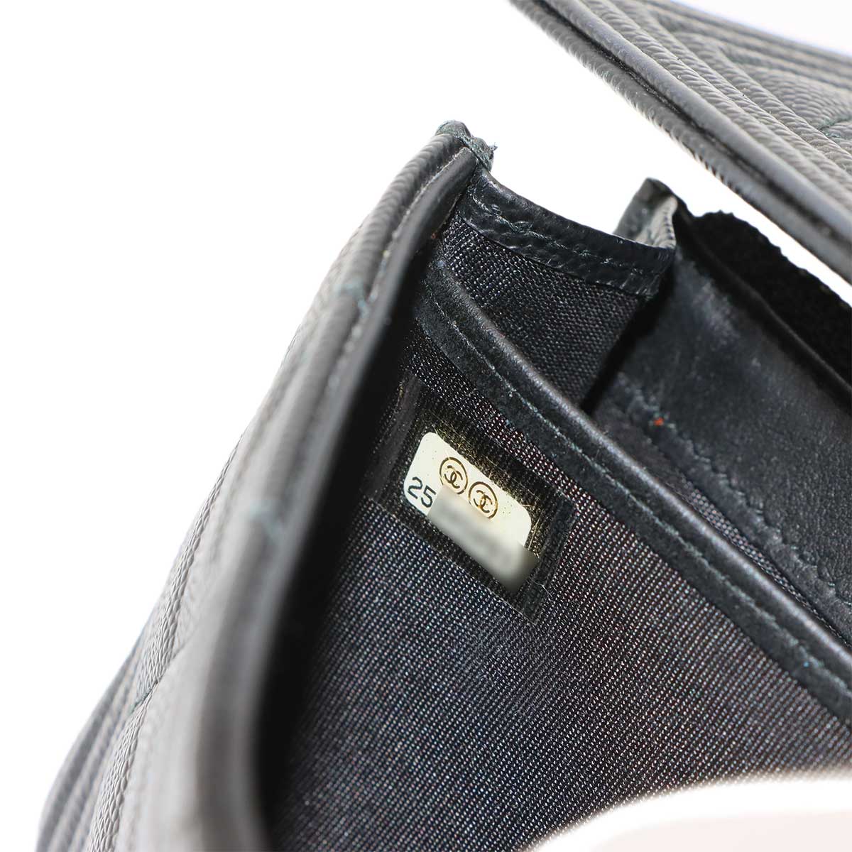 Boy chanel Matelasse Long Wallet Leather Black A80286