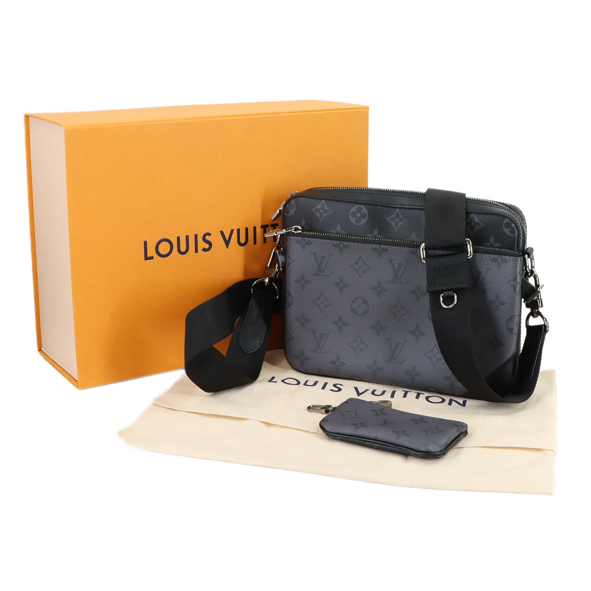 Monogram Eclipse Trio Messenger Shoulder Bag M69443 Purse
