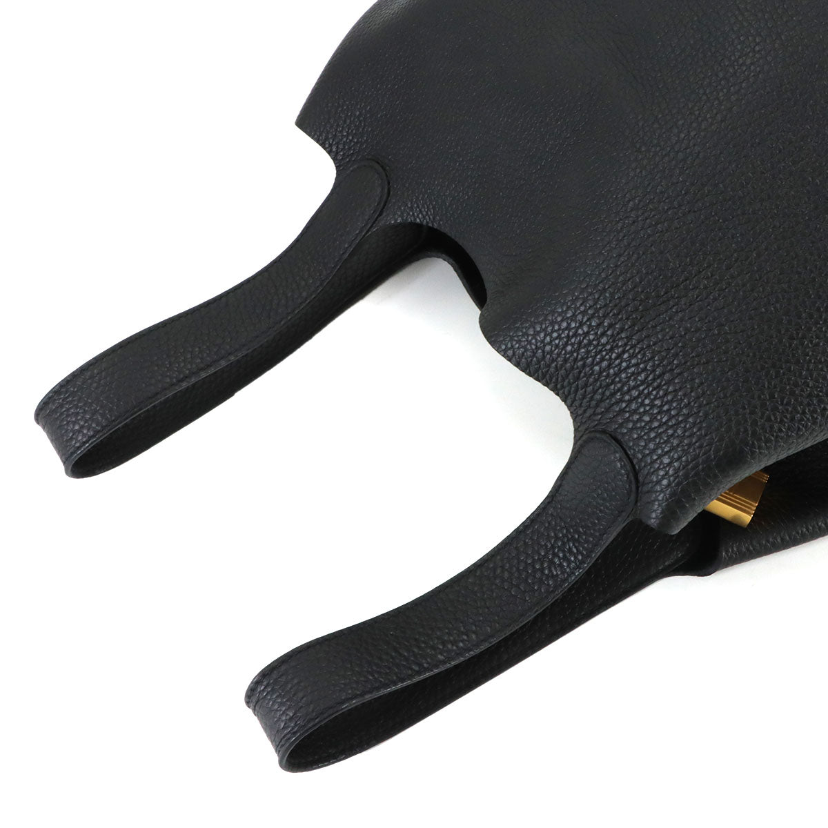 Picotin Lock MM Hand Bag Taurillon Clemence Black Purse