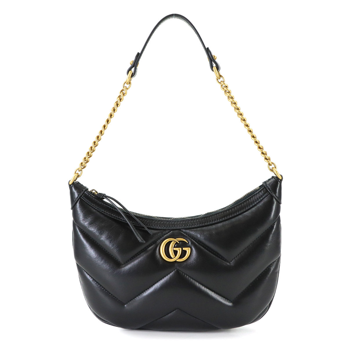GG Marmont Small Quilting Shoulder Bag Leather Black 777263