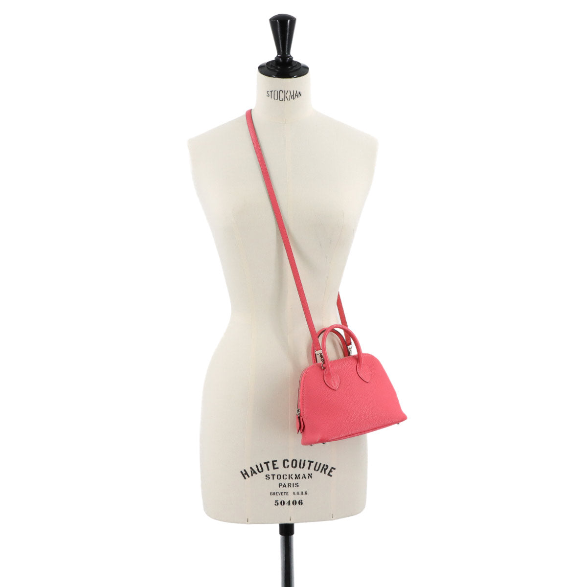 Bolide 1923 Mini Hand Shoulder Bag Chevre Mysore Rose Lipstick