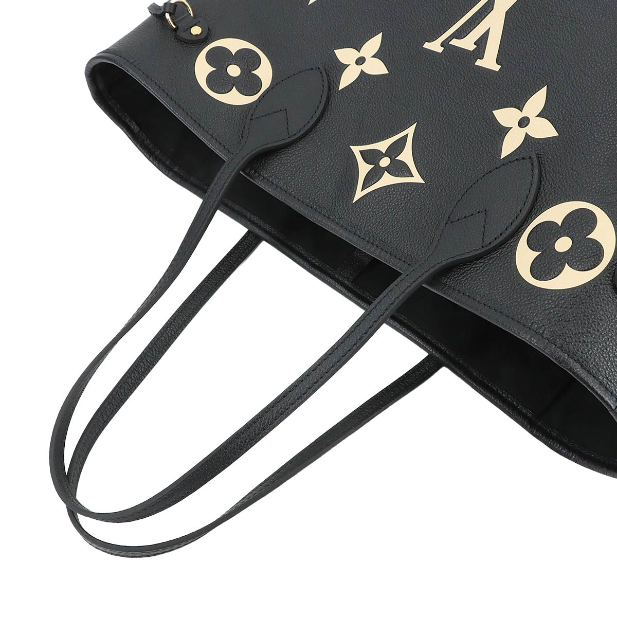 Monogram Empreinte Neverfull MM Tote Bag Black Beige