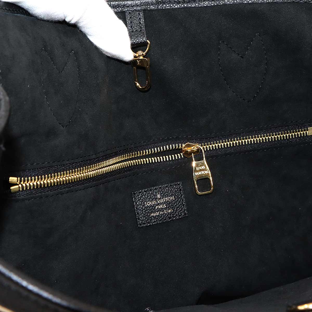 Monogram Empreinte Neverfull MM Tote Bag Black Beige