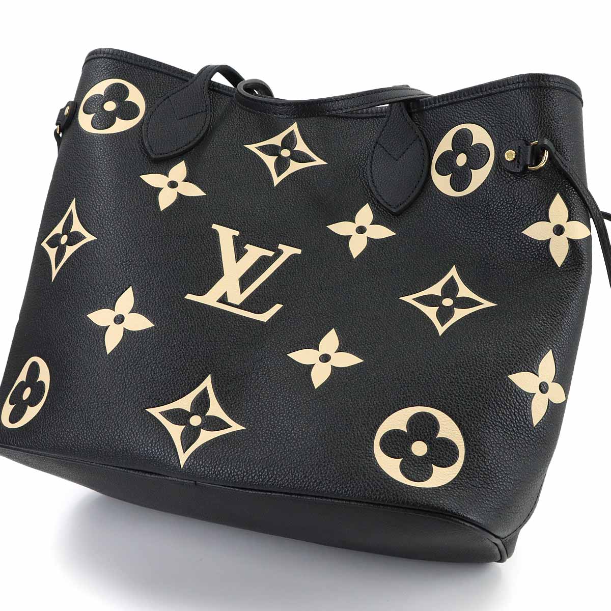Monogram Empreinte Neverfull MM Tote Bag Black Beige