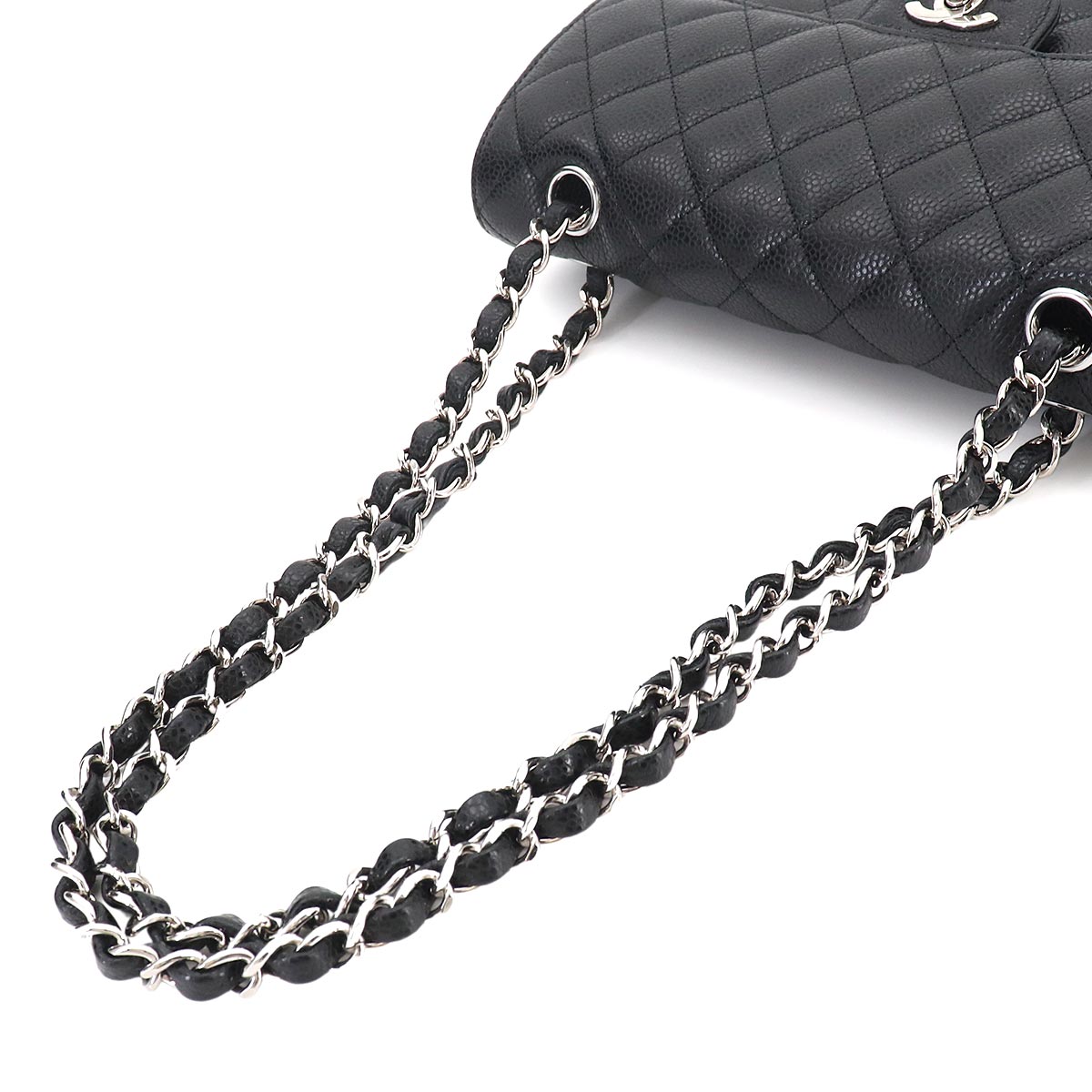 Matelasse 23 Chain Shoulder Bag Leather Black A01113