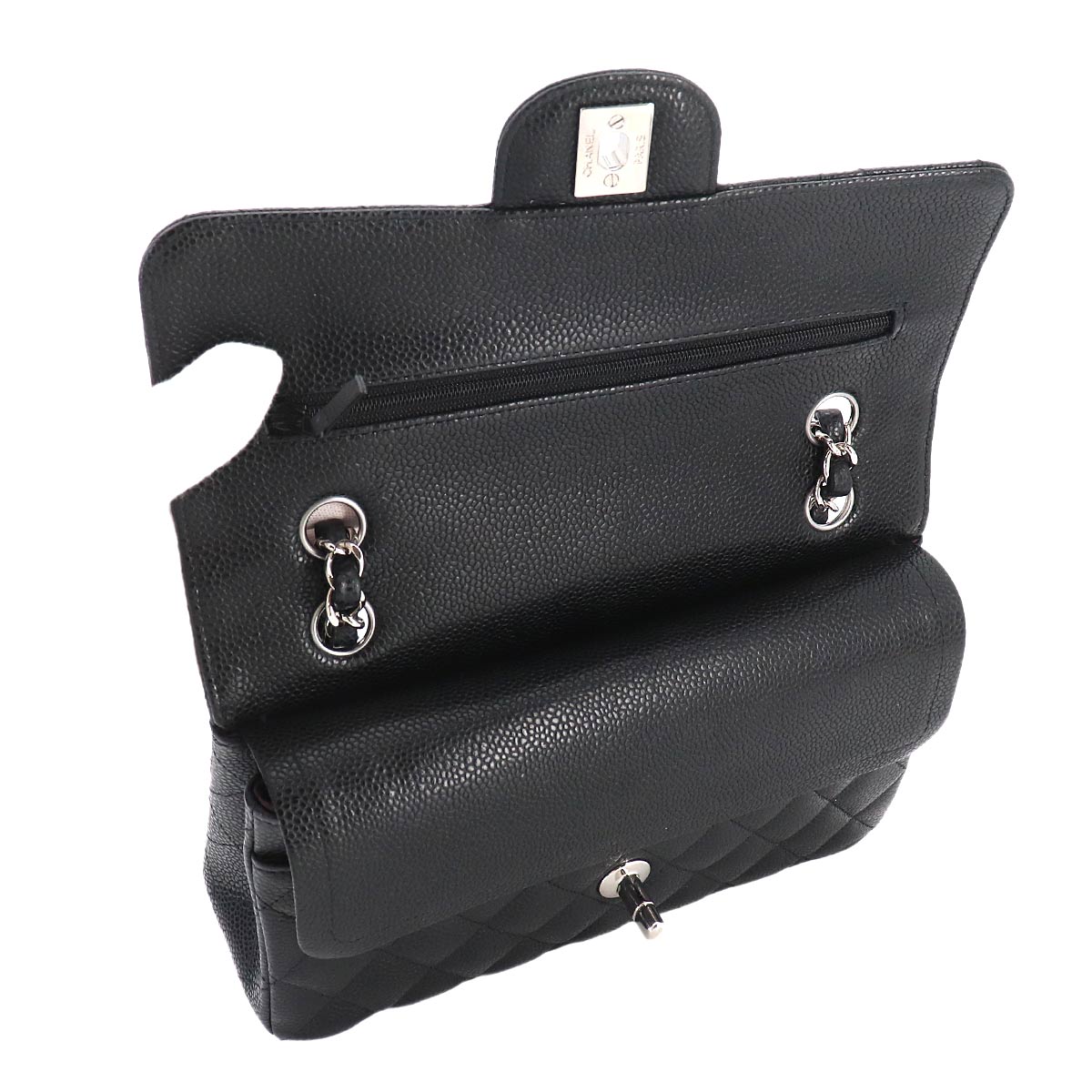 Matelasse 23 Chain Shoulder Bag Leather Black A01113