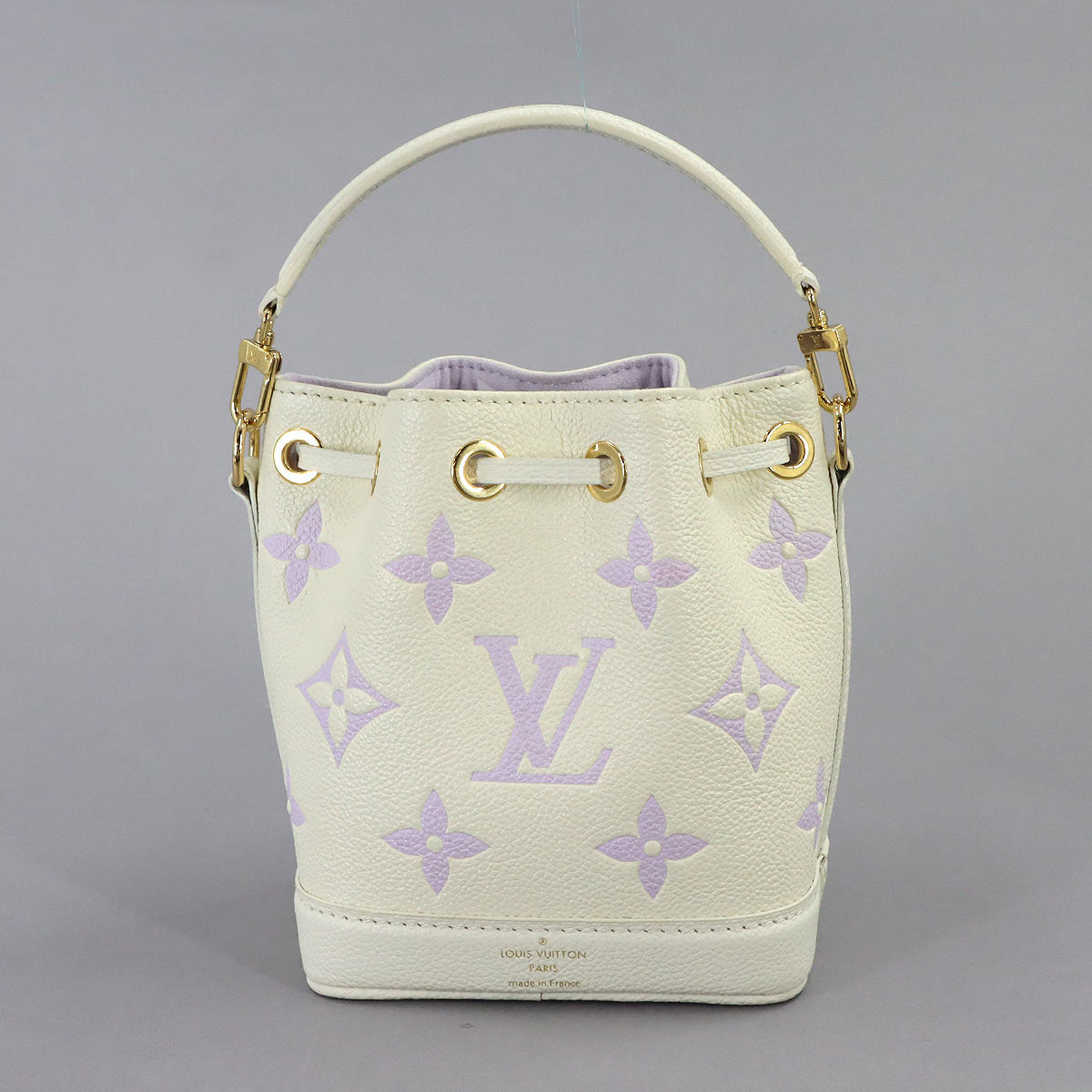 Bicolor Monogram Empreinte Nano Noe Latte White M82933