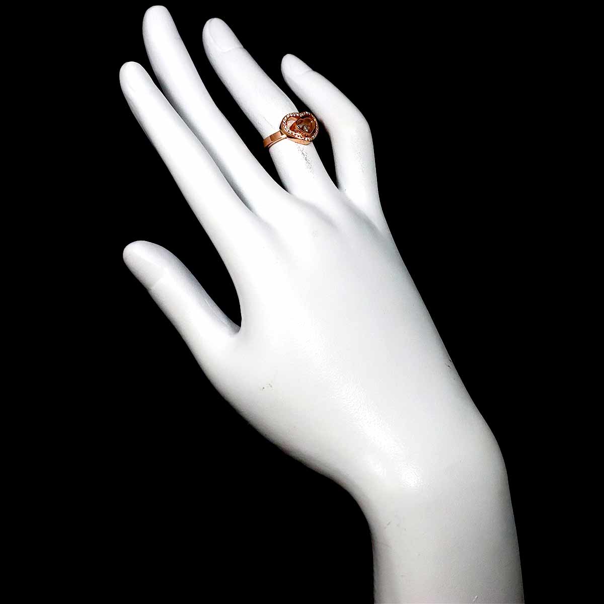 Happy Diamond Ring 18K PG 750 Size4(US)