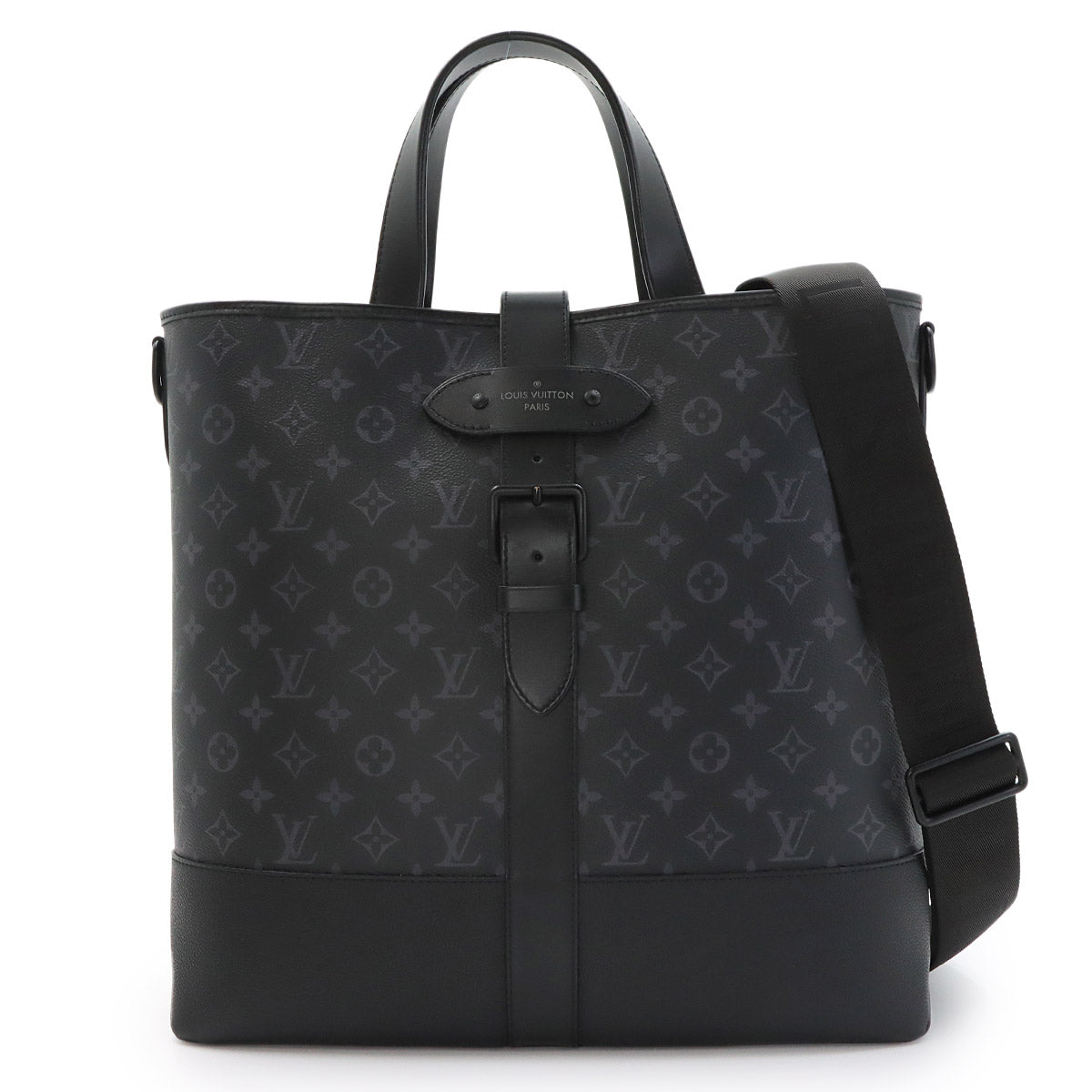 Monogram Eclipse Saumur Tote Shoulder Bag Black M45914