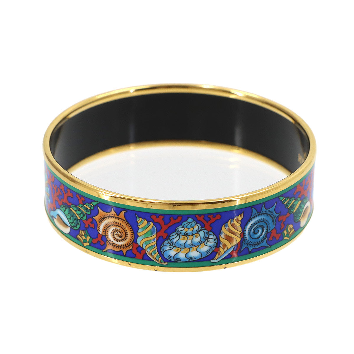Email GM Bracelet Bangle Blue Gold Seashells Accessory