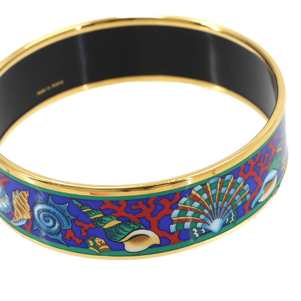 Email GM Bracelet Bangle Blue Gold Seashells Accessory