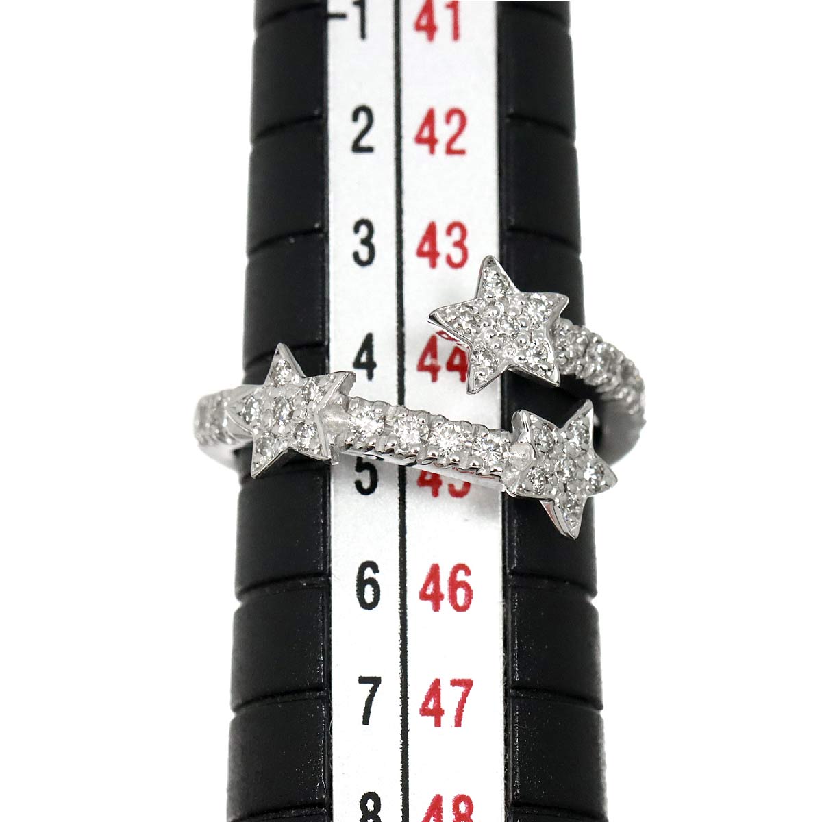 Diamond 0.26ct Ring 18K WG 750 Size3-3.25(US)