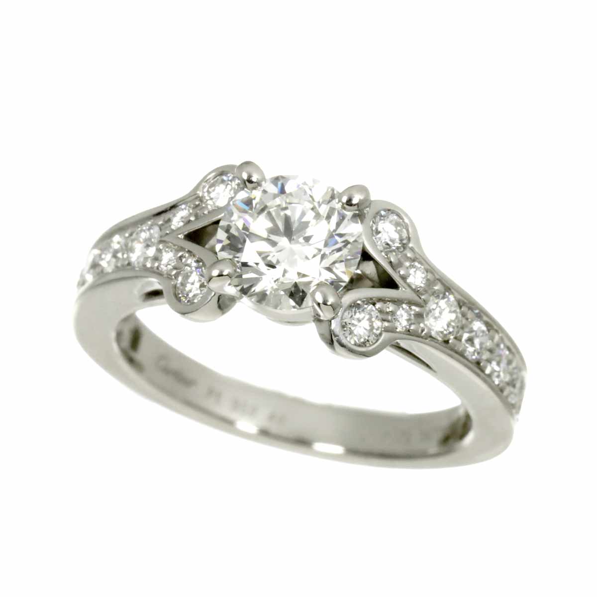 Ballerine Diamond 0.71ct H/VVS1/EX Ring Pt Size46 3.75(US)
