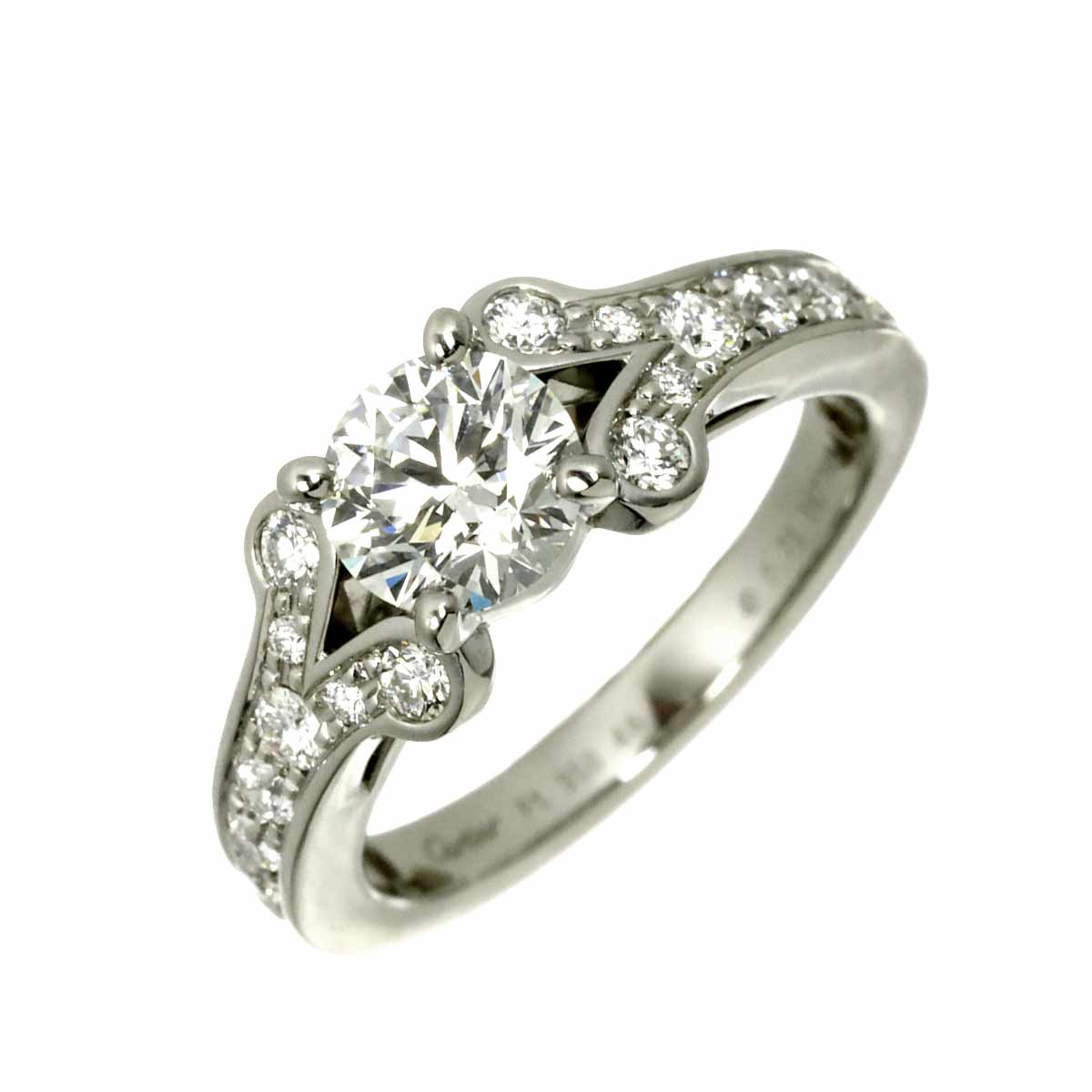 Ballerine Diamond 0.71ct H/VVS1/EX Ring Pt Size46 3.75(US)