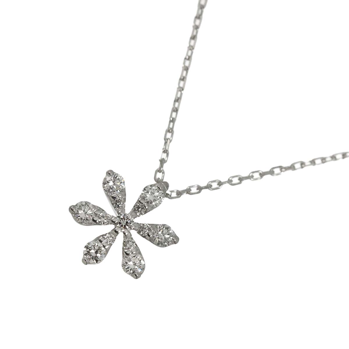 Diamond 0.18ct Necklace 18K White Gold 750