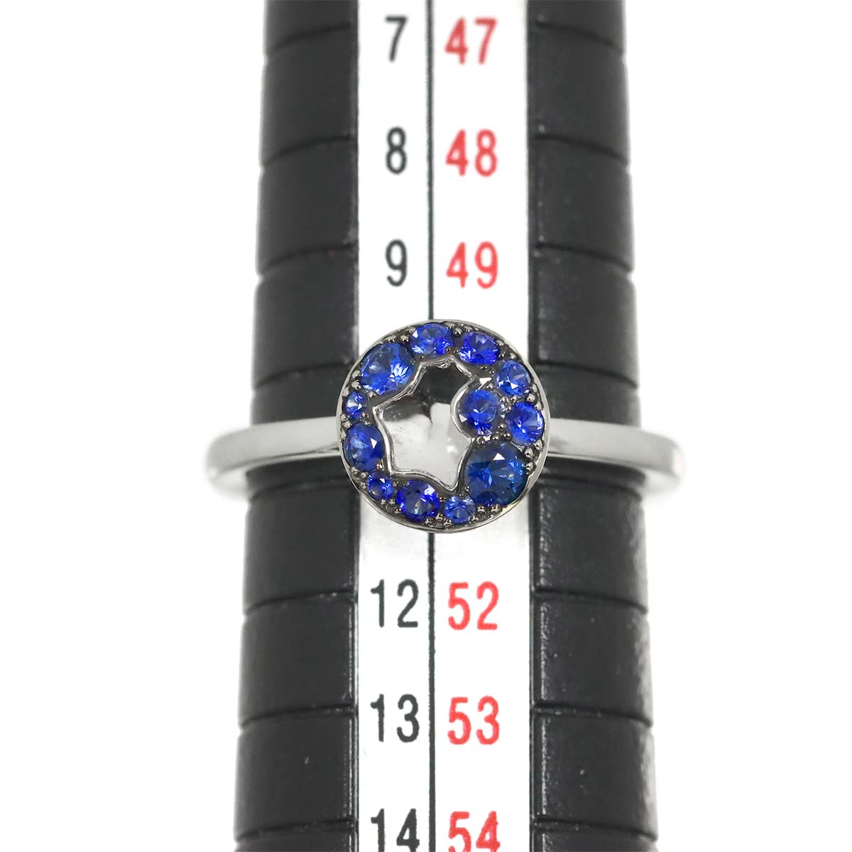 Sapphire Ring 18K WG 750 Size5.25-5.5(US)