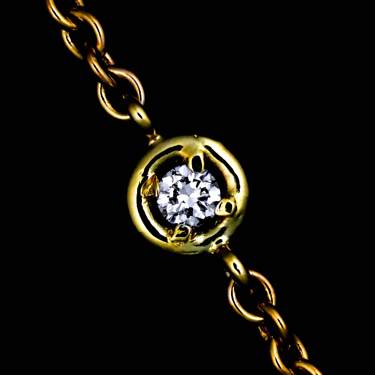 Diamond Necklace 18K Yellow Gold 750
