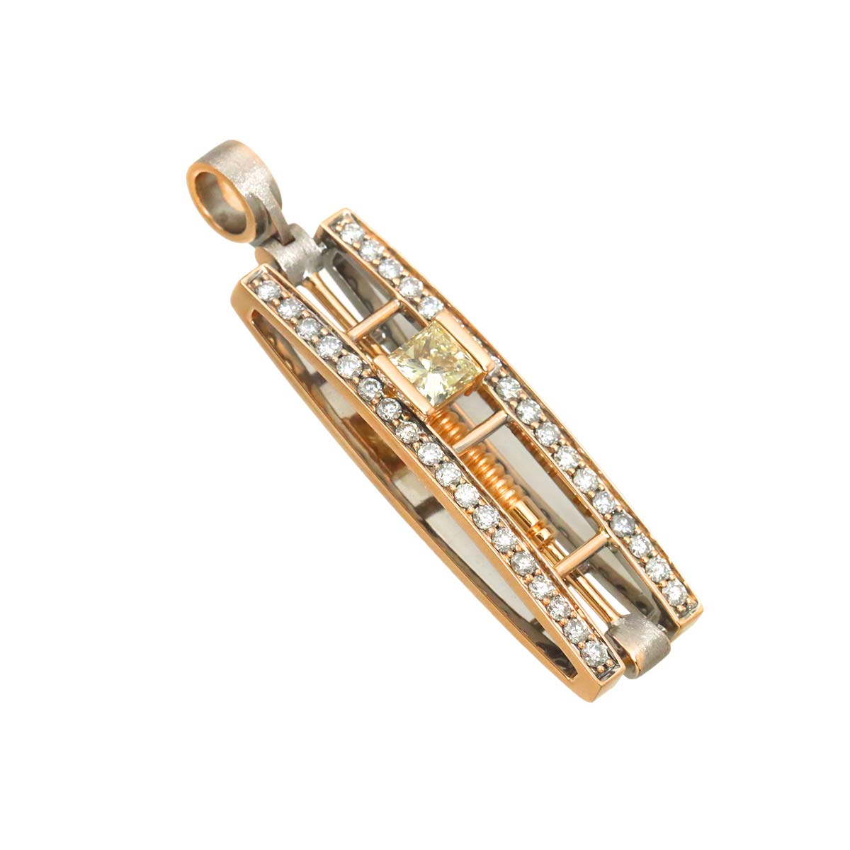 Diamond 0.564ct/0.65ct Pendant Top 18K Pink Gold 750