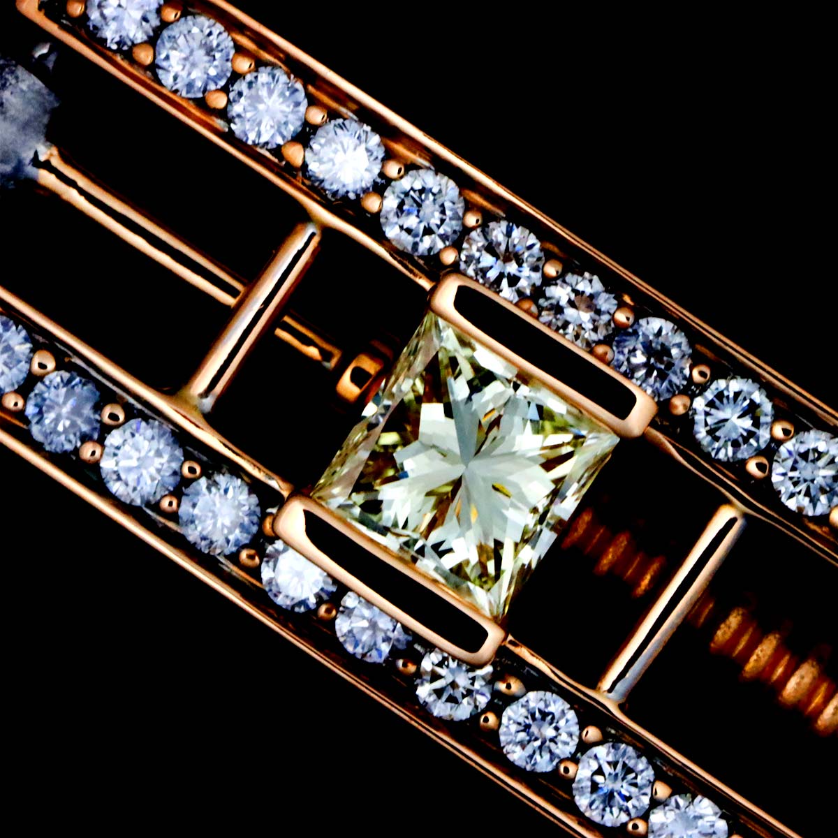Diamond 0.564ct/0.65ct Pendant Top 18K Pink Gold 750