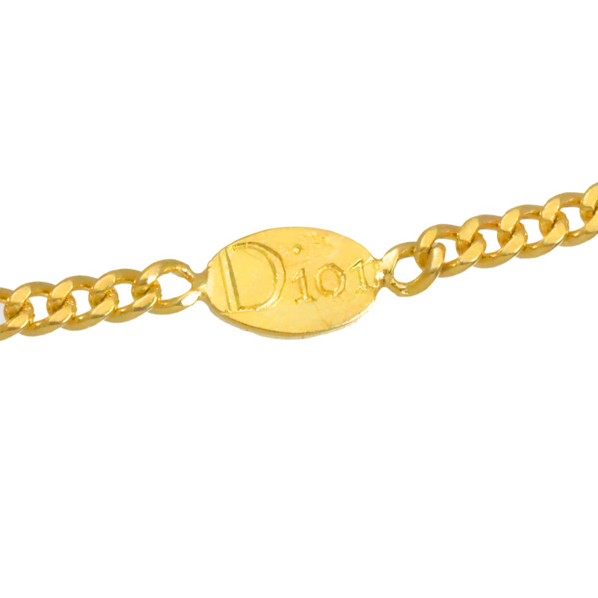 Logo Diamond Necklace Brooch 18K Yellow Gold 750
