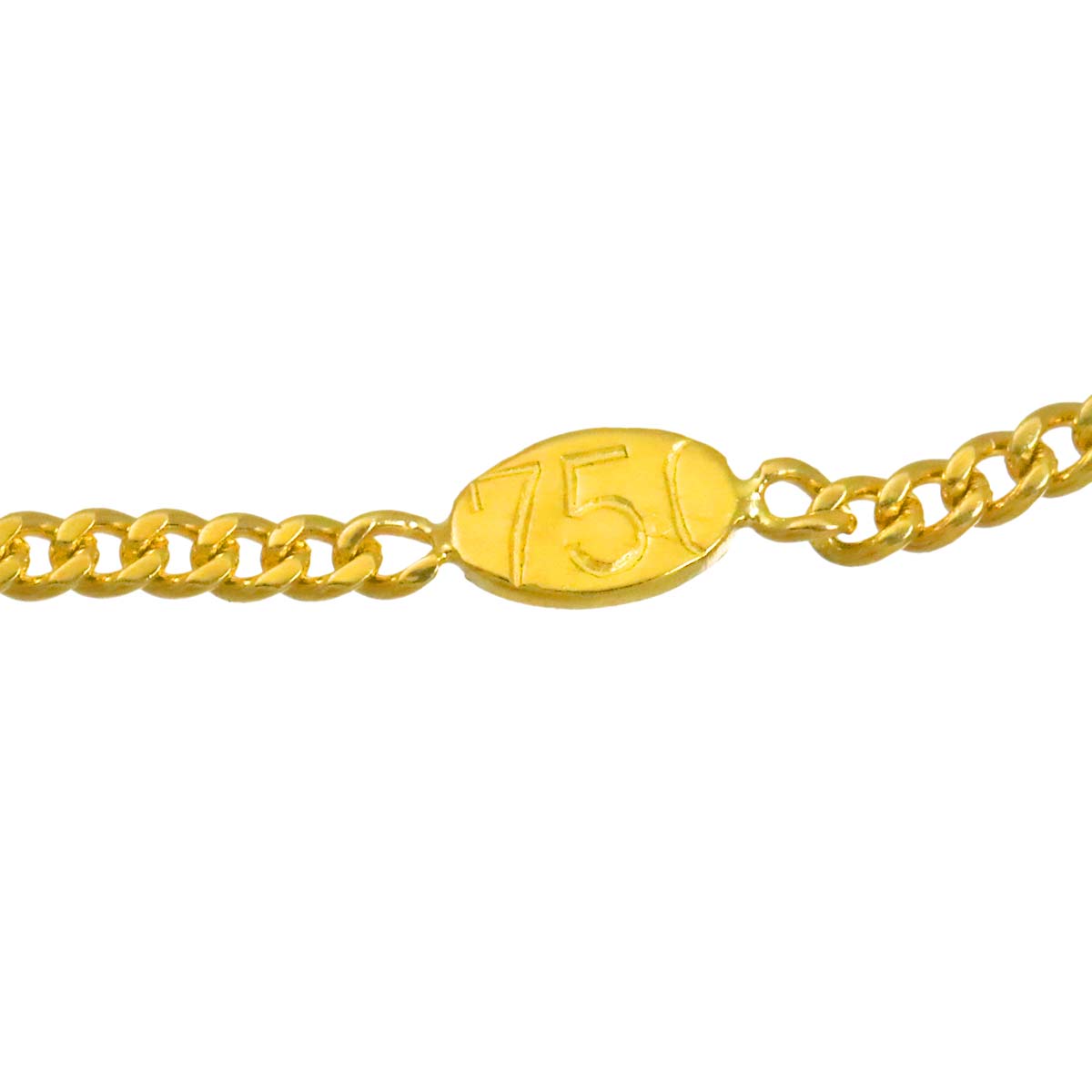 Logo Diamond Necklace Brooch 18K Yellow Gold 750