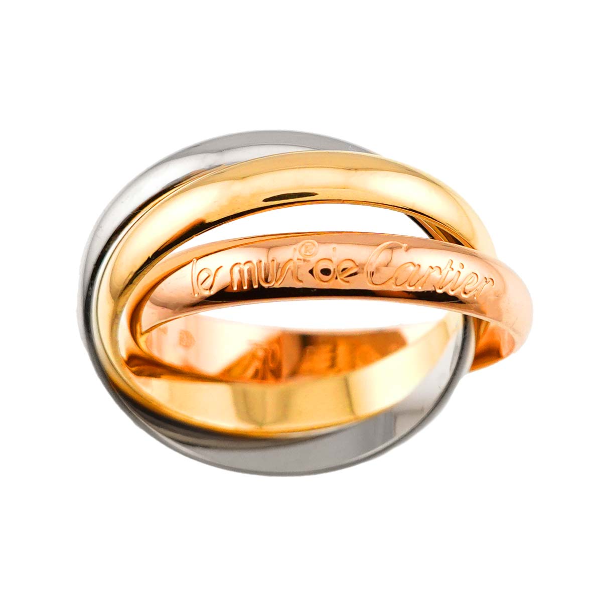 Trinity MM Ring 18K YG WG PG 750 Size56 7.25-7.5(US)