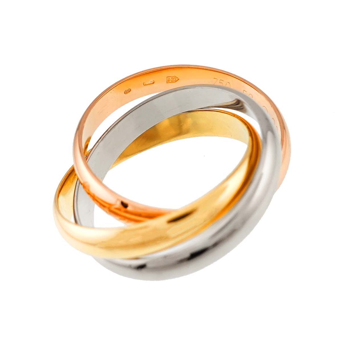 Trinity MM Ring 18K YG WG PG 750 Size56 7.25-7.5(US)