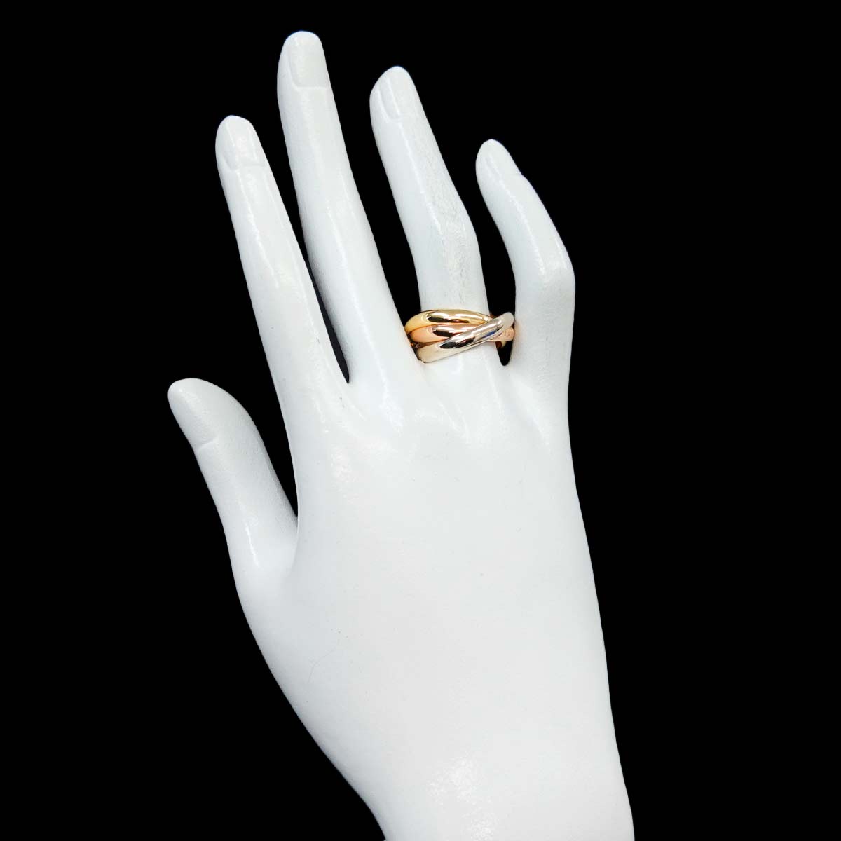 Trinity MM Ring 18K YG WG PG 750 Size56 7.25-7.5(US)