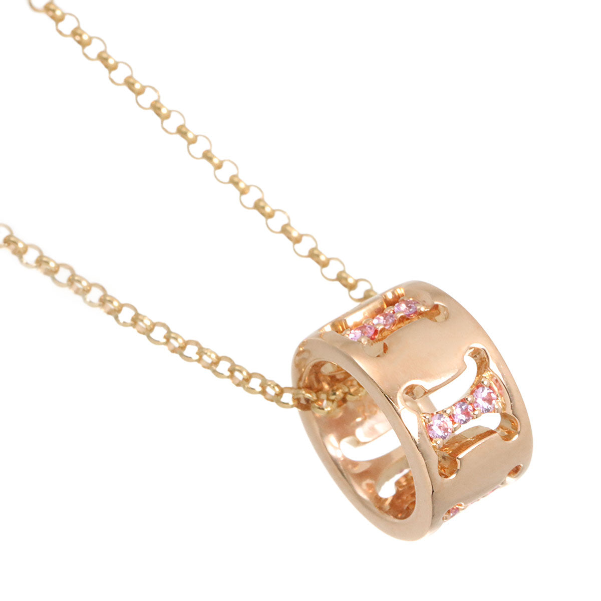 Macadam Sapphire Necklace 18K Pink Gold 750