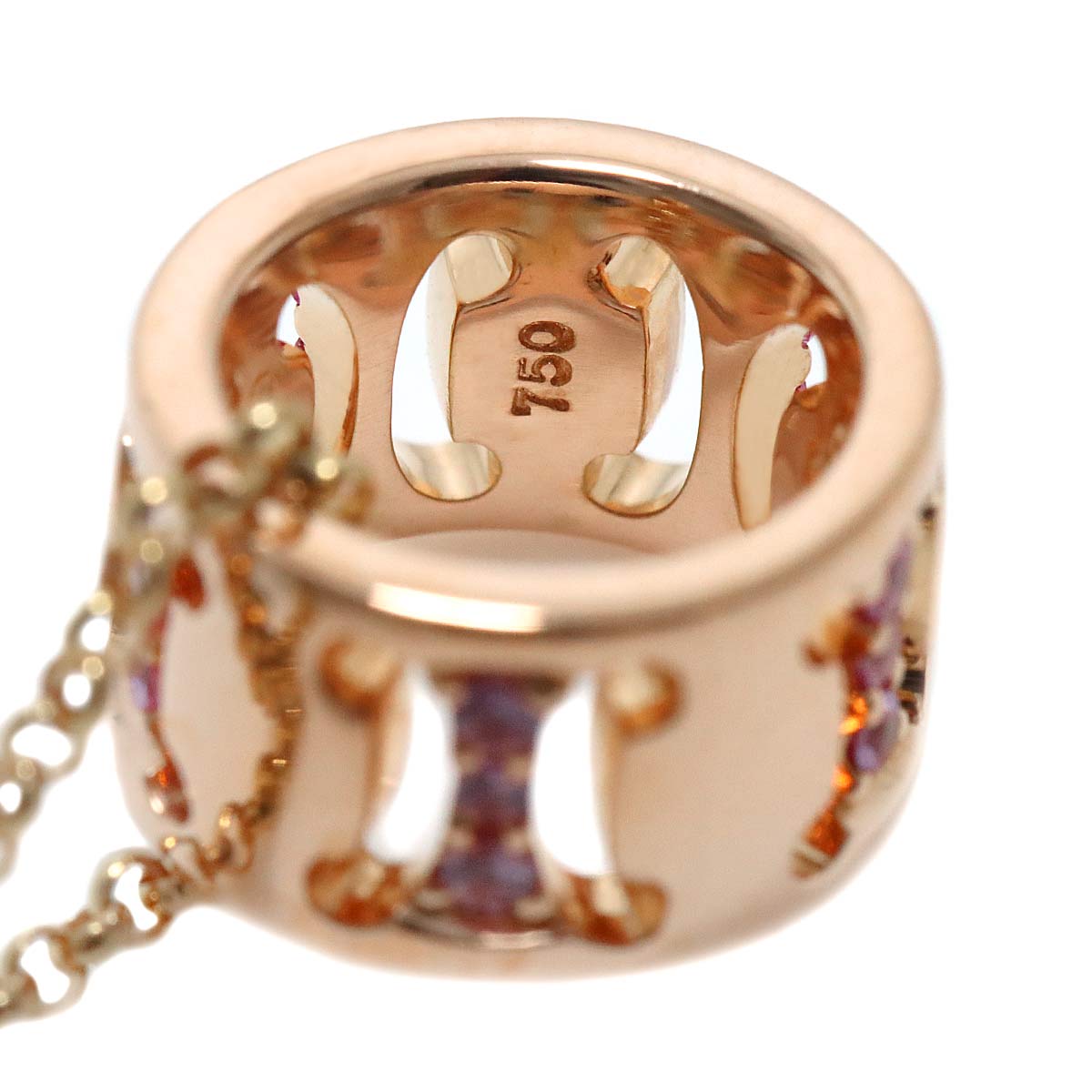 Macadam Sapphire Necklace 18K Pink Gold 750