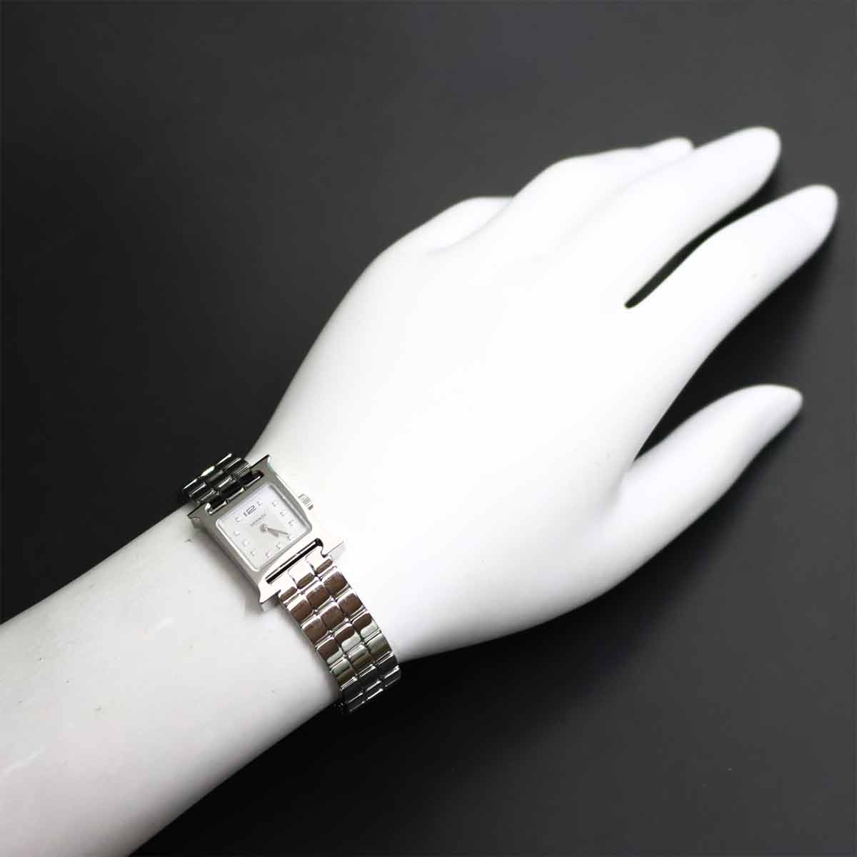 H Watch mini HH1.110 Quartz 11P Diamond White Shell Dial Ladies