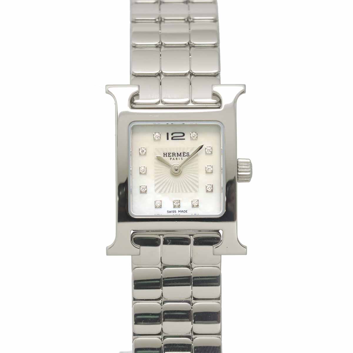 H Watch mini HH1.110 Quartz 11P Diamond White Shell Dial Ladies