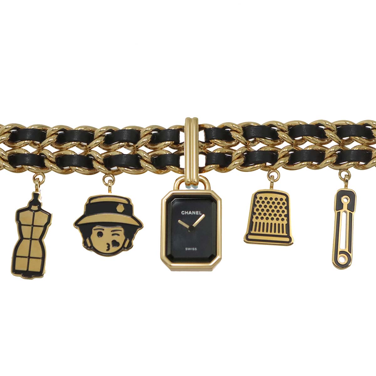 Premiere Charm CoutureM H9859 Vintage Quartz Black Dial Ladies