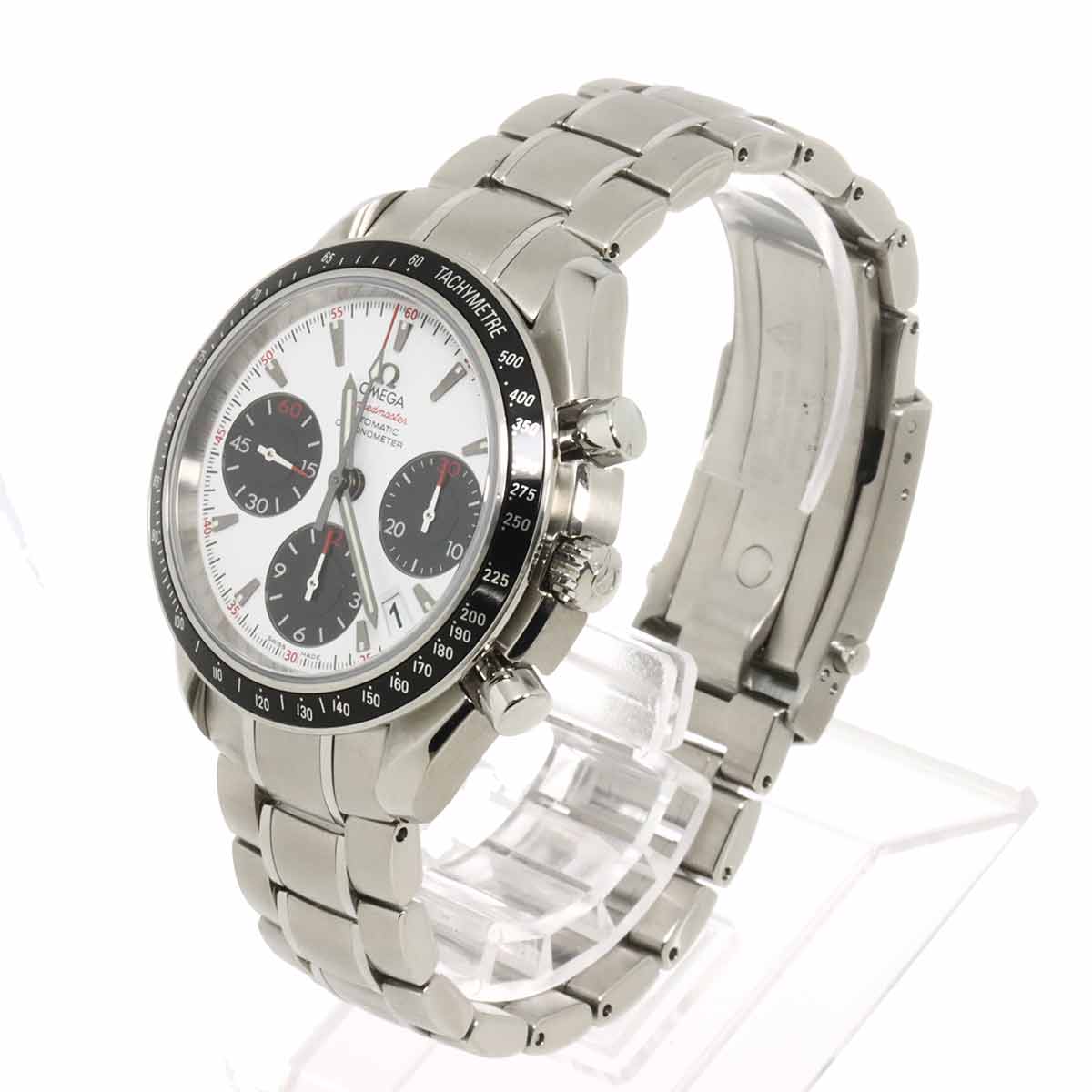 Speedmaster Date 323.30.40.40.04.001 White Black Dial Mens