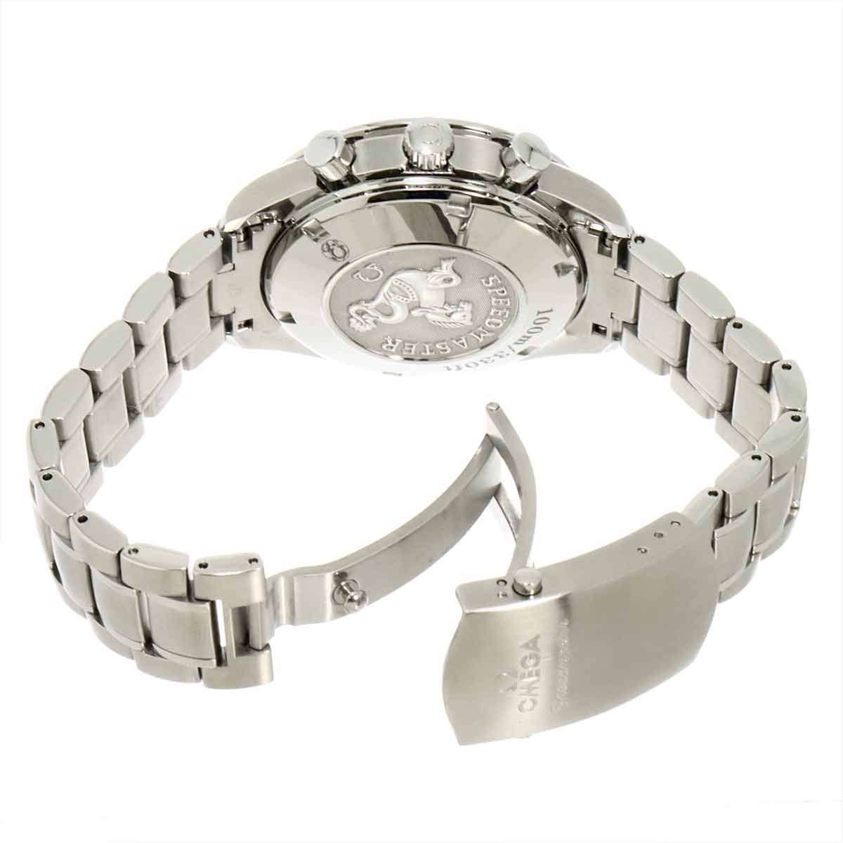 Speedmaster Date 323.30.40.40.04.001 White Black Dial Mens