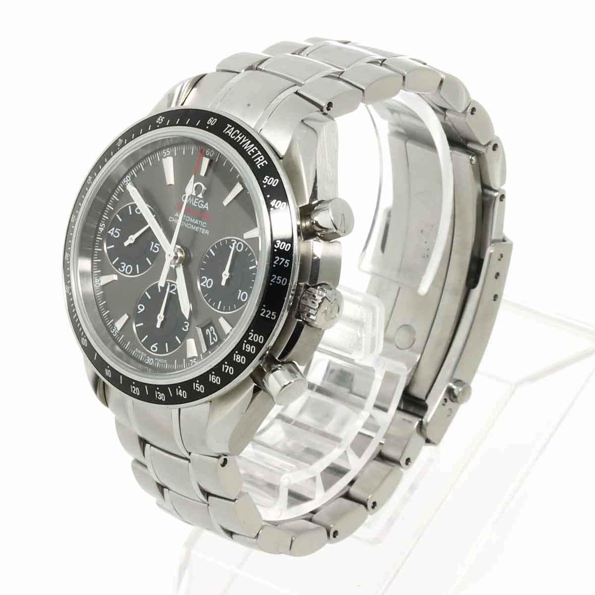 Speedmaster Date 323 30 40 40 06 001 Gray Black Dial Mens