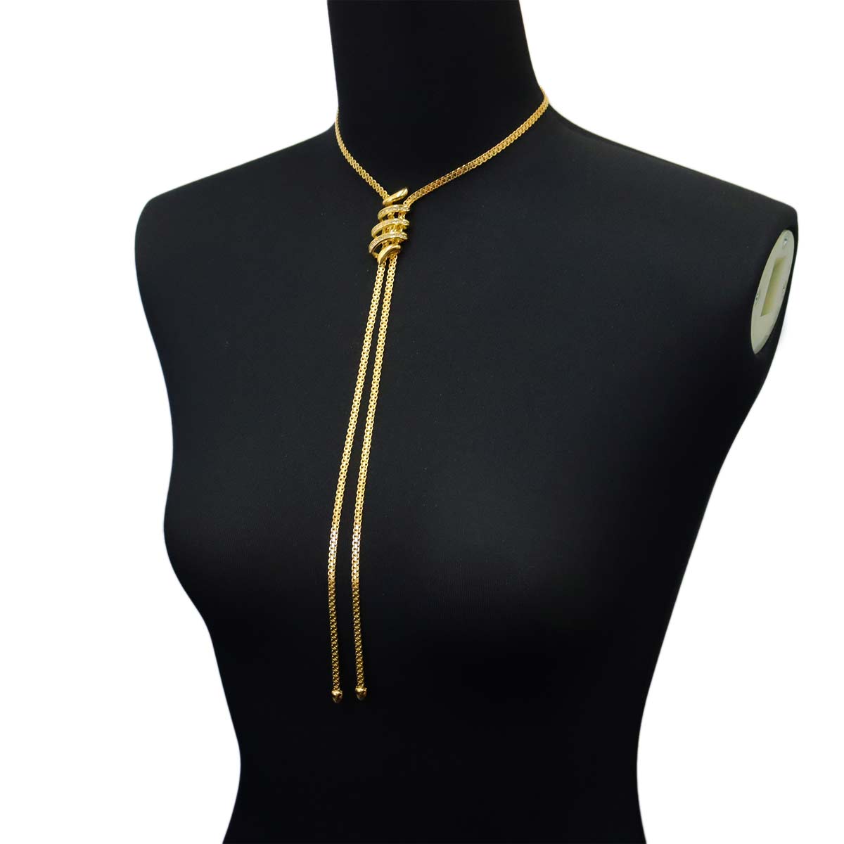 Diamond 0.27ct Lariat Necklace 18K YG 750