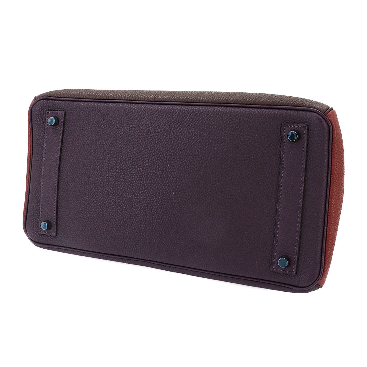 Haut a Courroies 36 Togo Raisin Chocolat Rouge H Hand Bag