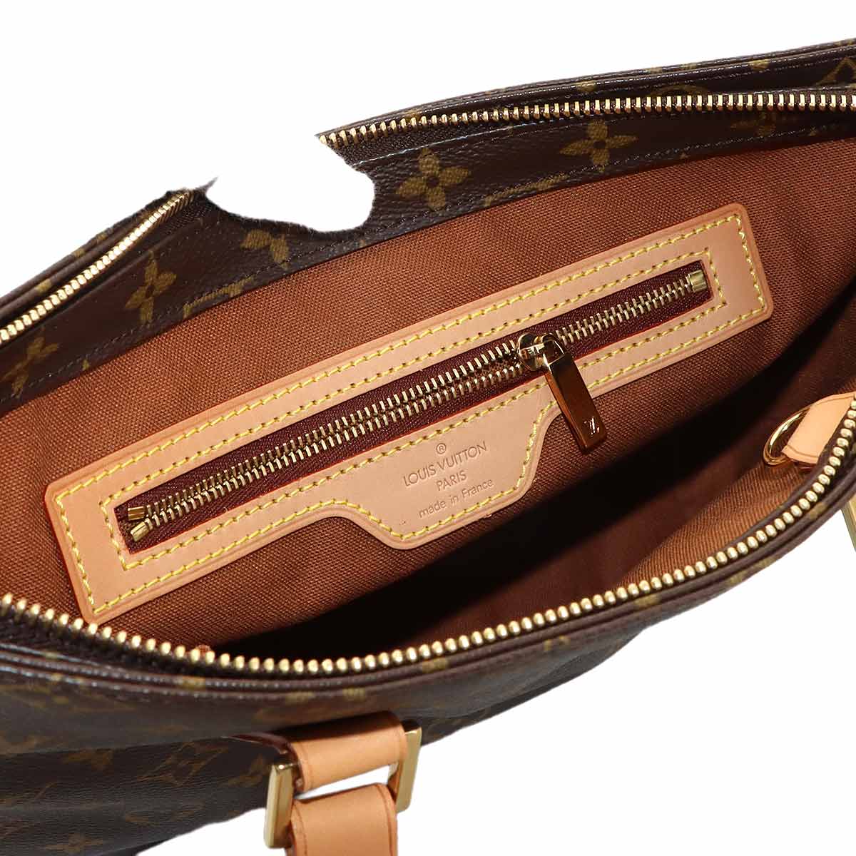 Monogram Cabas Piano Tote Bag Brown M51148 Purse
