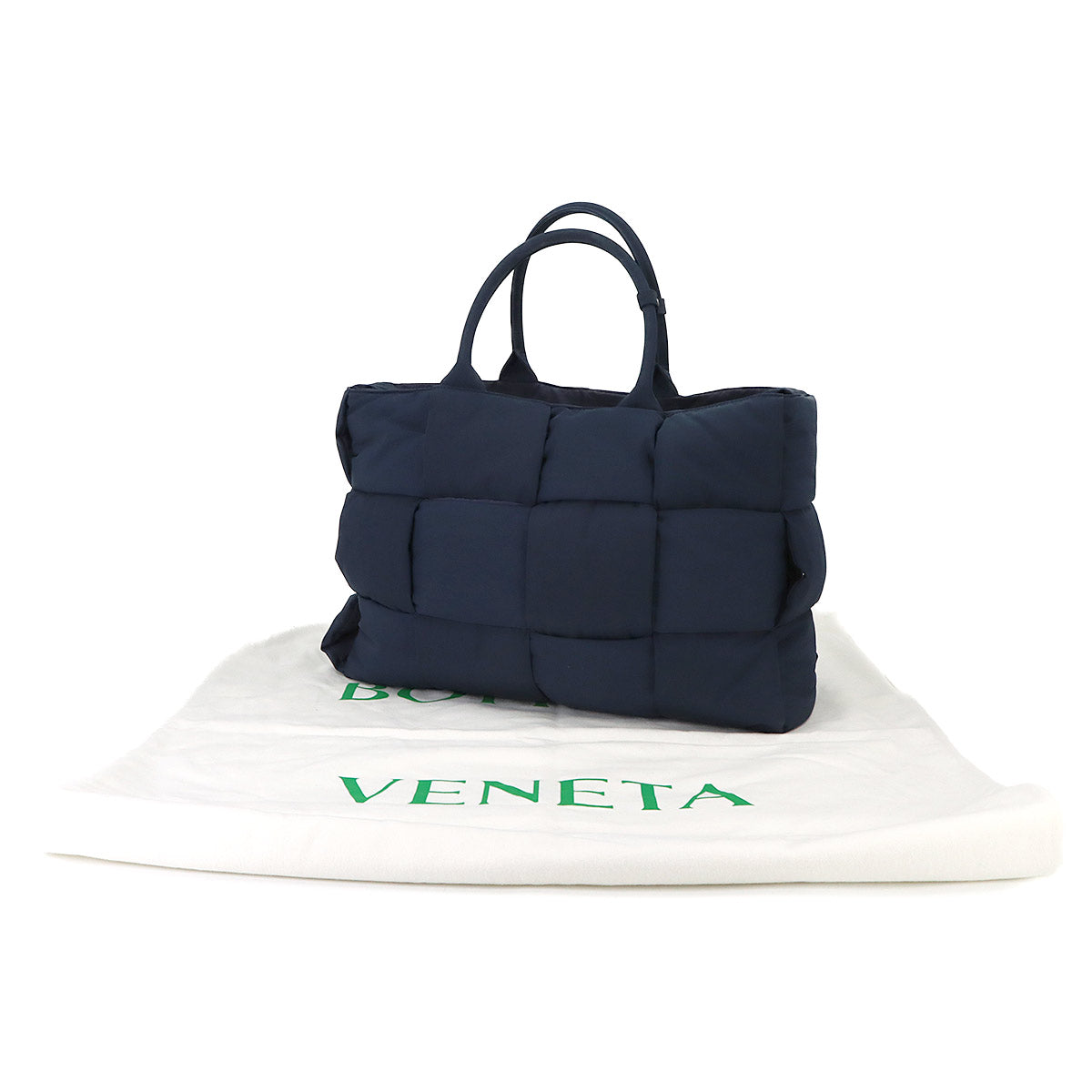 Large Arco Padded Tote Shoulder Bag Nylon Navy