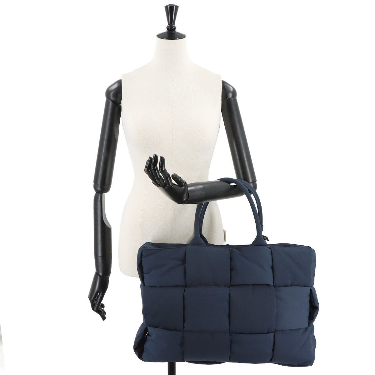 Large Arco Padded Tote Shoulder Bag Nylon Navy
