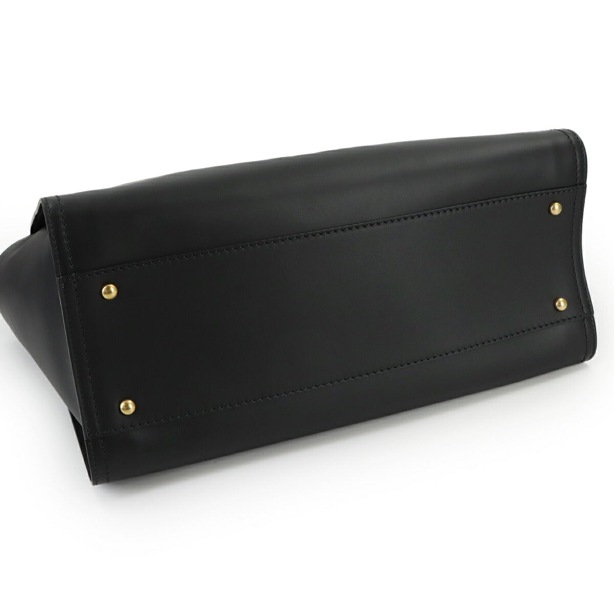 Deauville GM Tote Chain Shoulder Bag Leather Black Purse