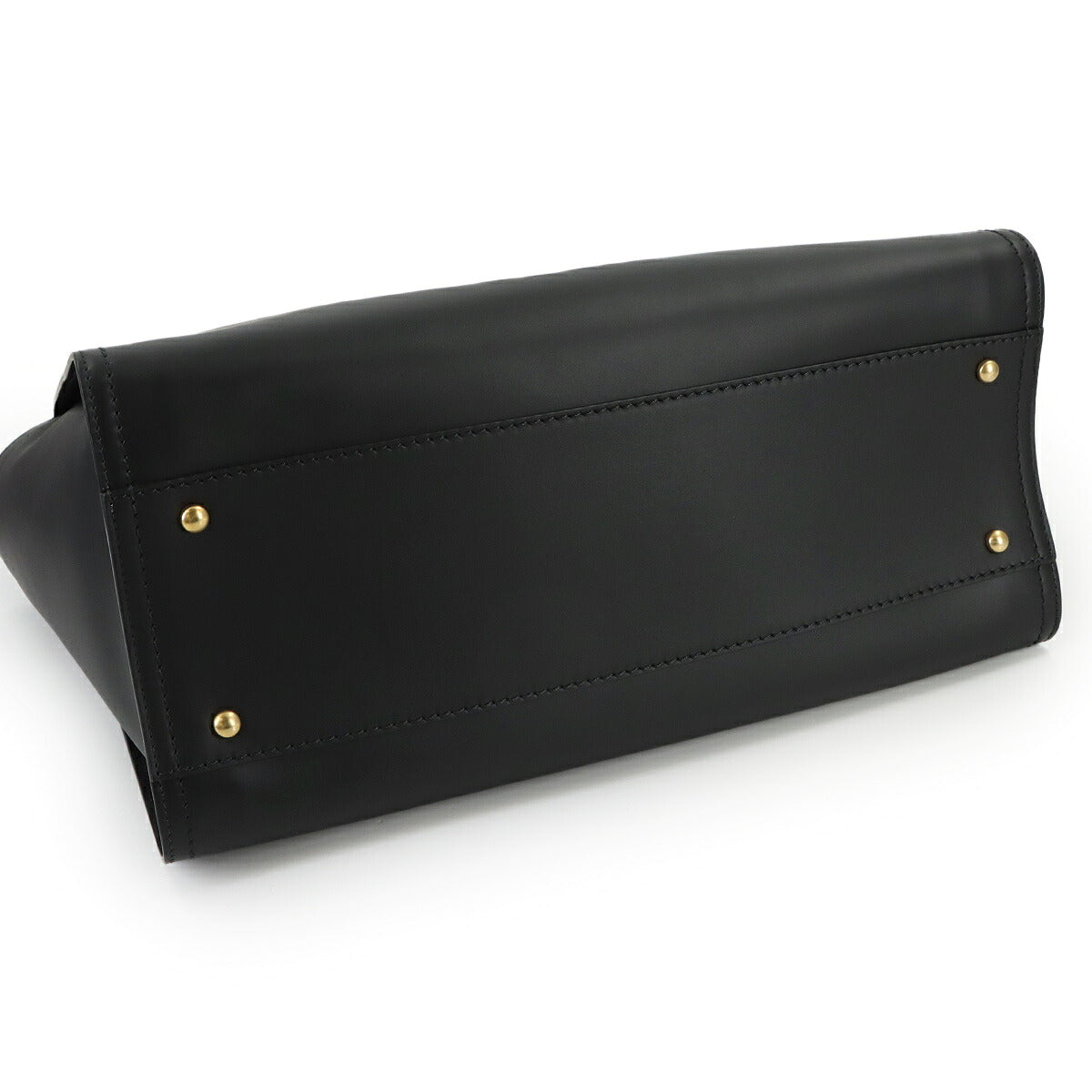 Deauville GM Tote Chain Shoulder Bag Leather Black Purse