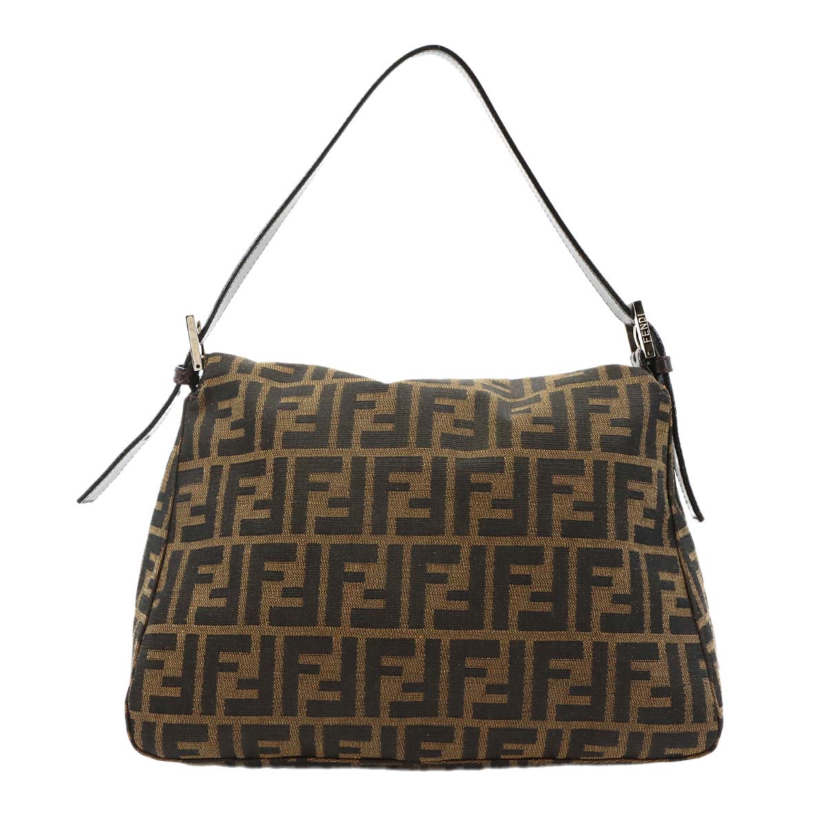 Zucca Mamma Baguette Shoulder Bag Canvas Leather Brown 26325