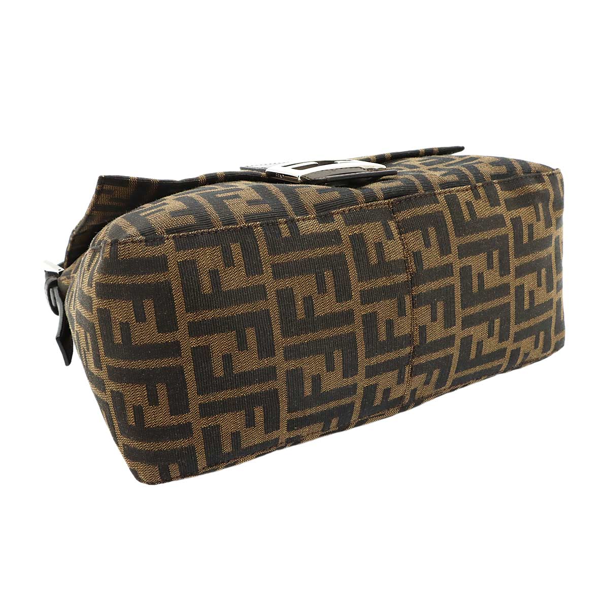 Zucca Mamma Baguette Shoulder Bag Canvas Leather Brown 26325