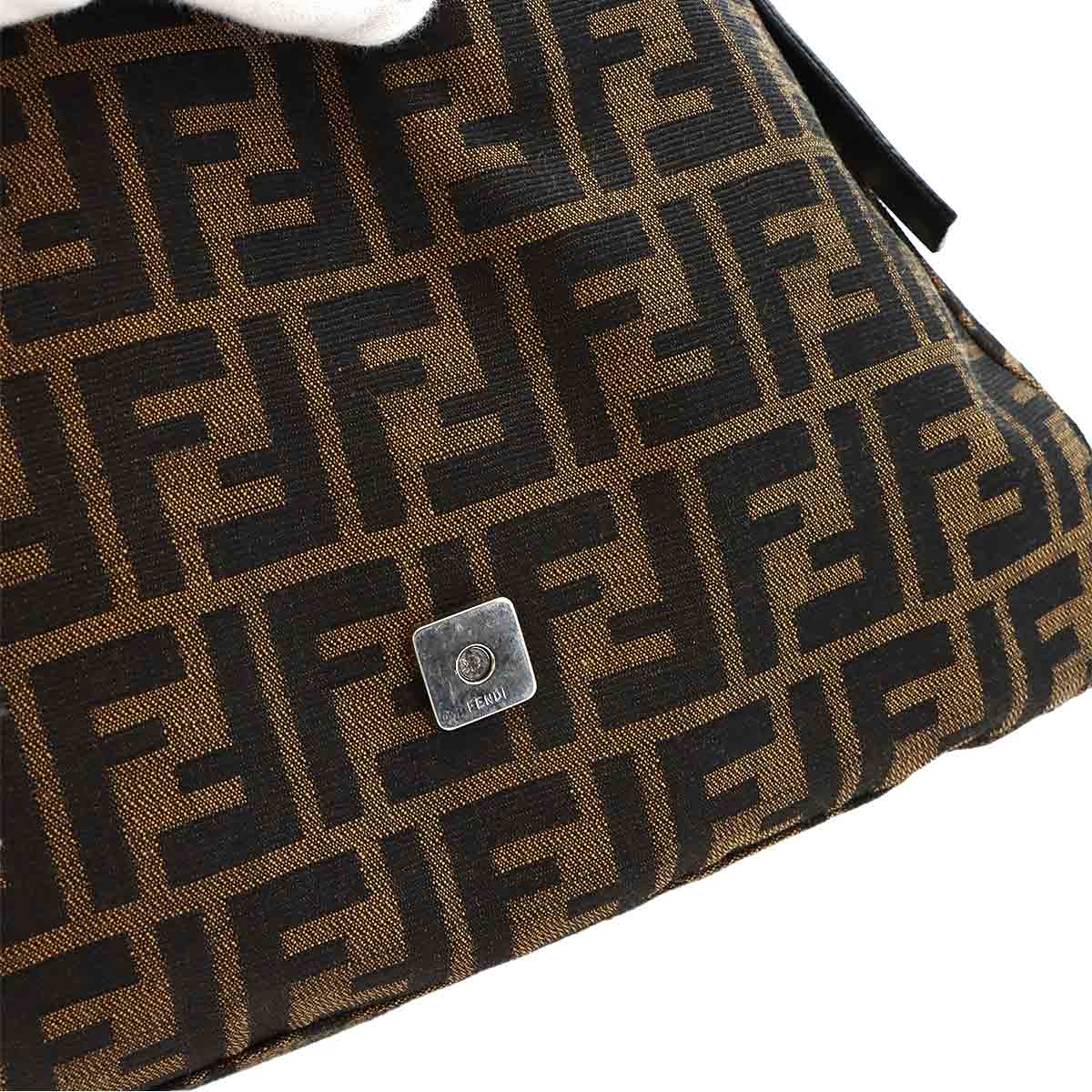 Zucca Mamma Baguette Shoulder Bag Canvas Leather Brown 26325